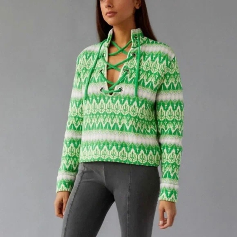 BDG-UO Vintage Retro Lace Up Sweater